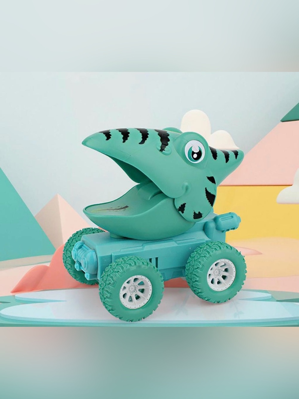 🦖✨ NWT Cute Dinosaur Pull Back Car Toy 🚗💨 Green Pterodactyl Kids Gift 🎁 - Picture 6 of 10